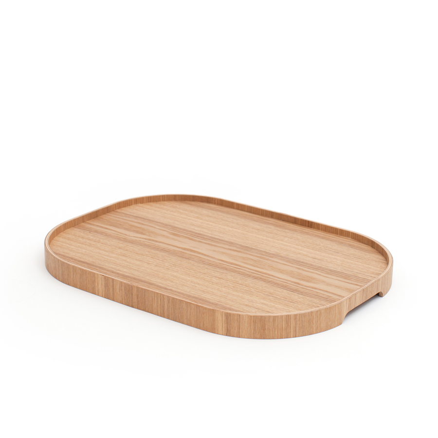 Serving Tray Anti-Slip CurveLine. Large Willow wood Non-slip surface
