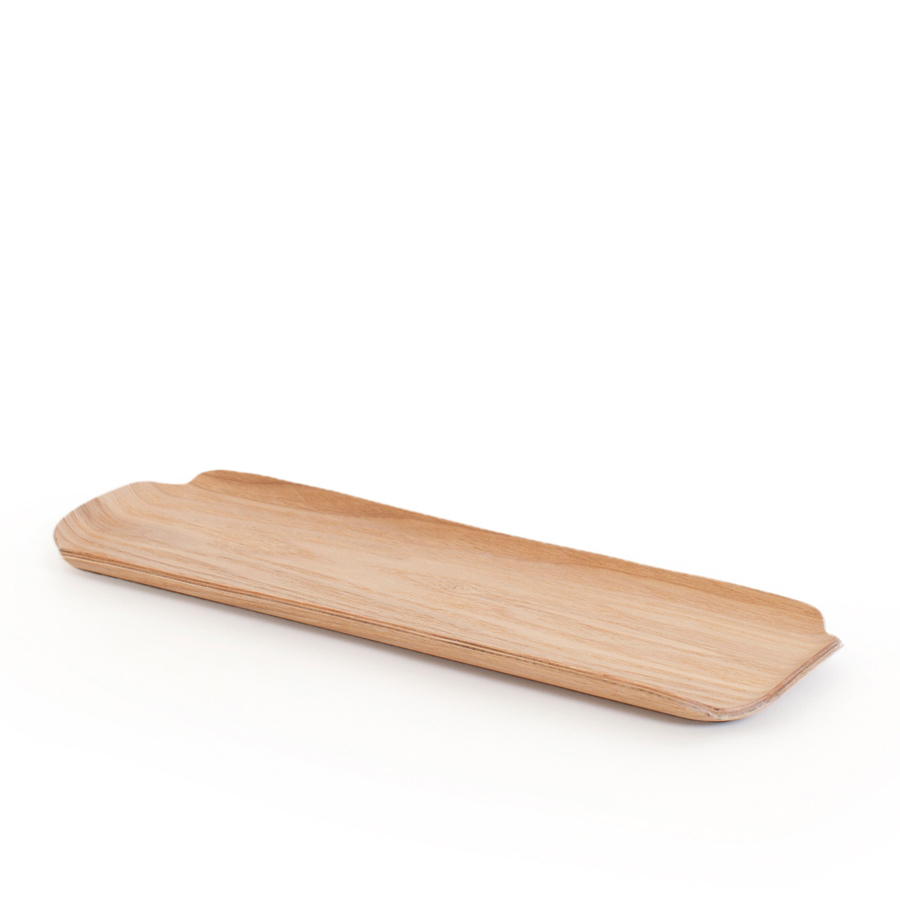 Oil & Water Resistant Wood Countertop Tray for Kitchen/Serving Tray. Willow Wood Tray LEAF  - Willow wood. Satin matt finish. 33x11,5x1,5 cm. Willow (Fraxinus mandschurica). - 6