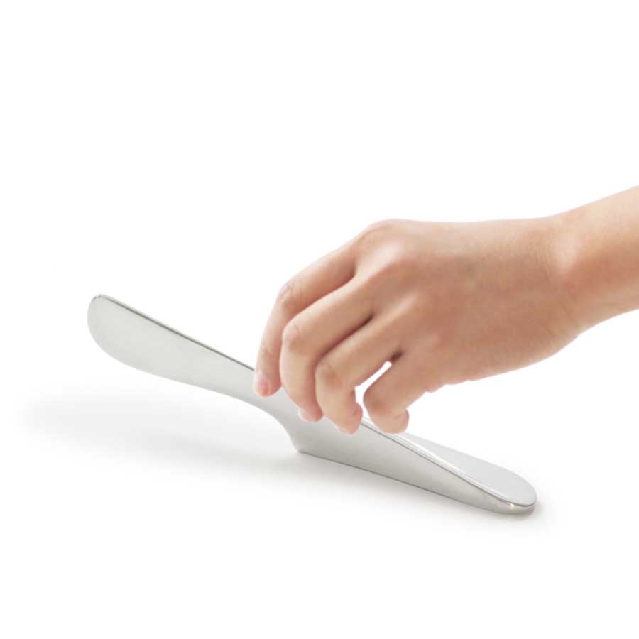 Self Standing Spreader Knife Air. Large - Polished. 19,5x4,4x2,5 cm. Stainless steel