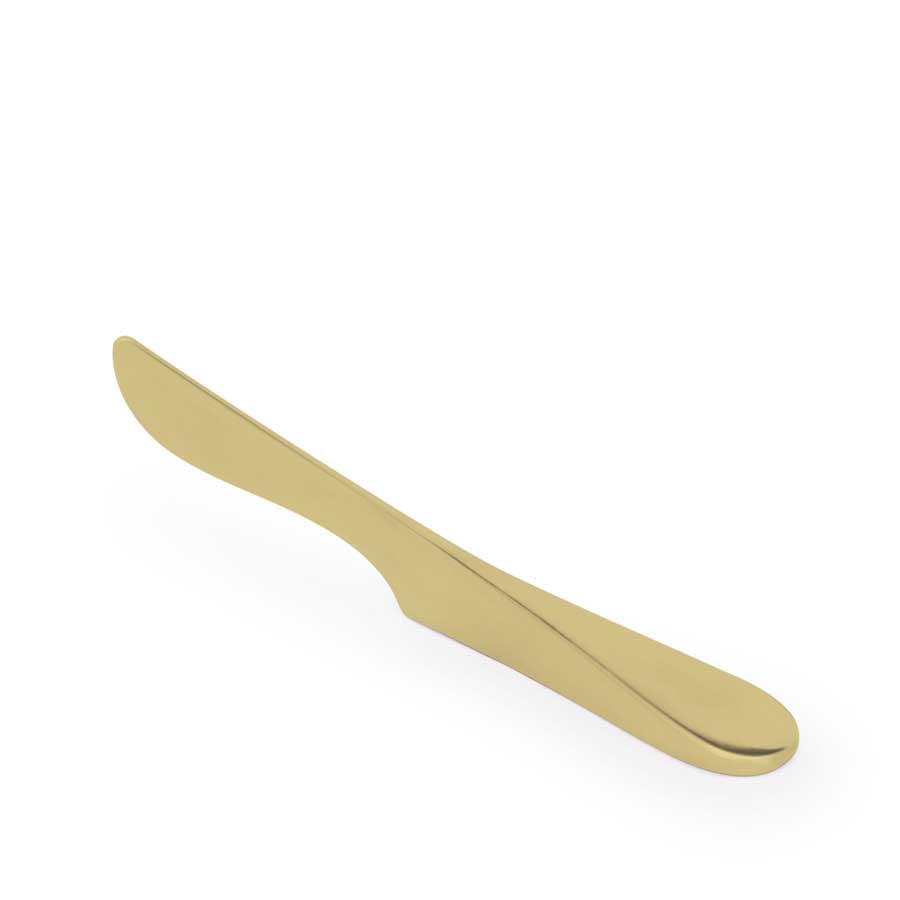 Self Standing Spreader Knife Air. Large - Brass finish. 19,5x2,5x4,4 cm. Stainless steel