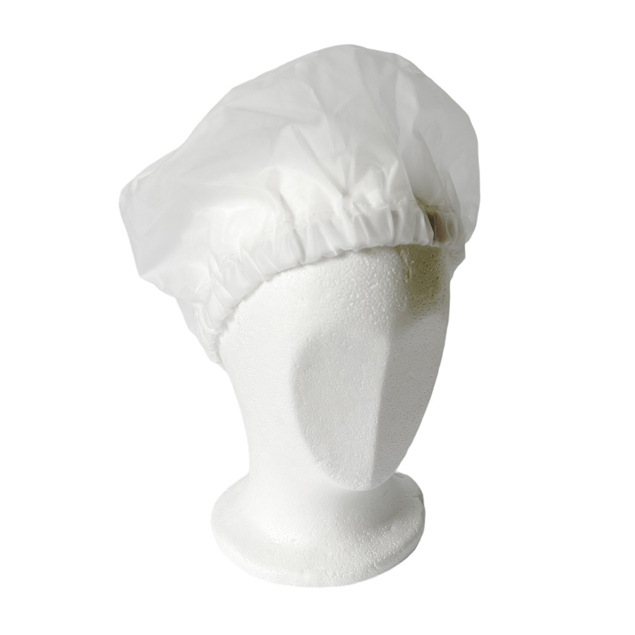 Shower cap Dot - Frost white. ø23 cm.  Environmentally friendly  plastic PEVA - 6