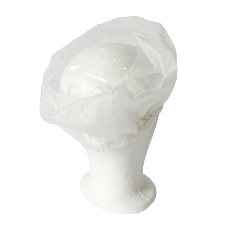 Shower cap Dot - Frost white. ø23 cm.  Environmentally friendly  plastic PEVA - 8
