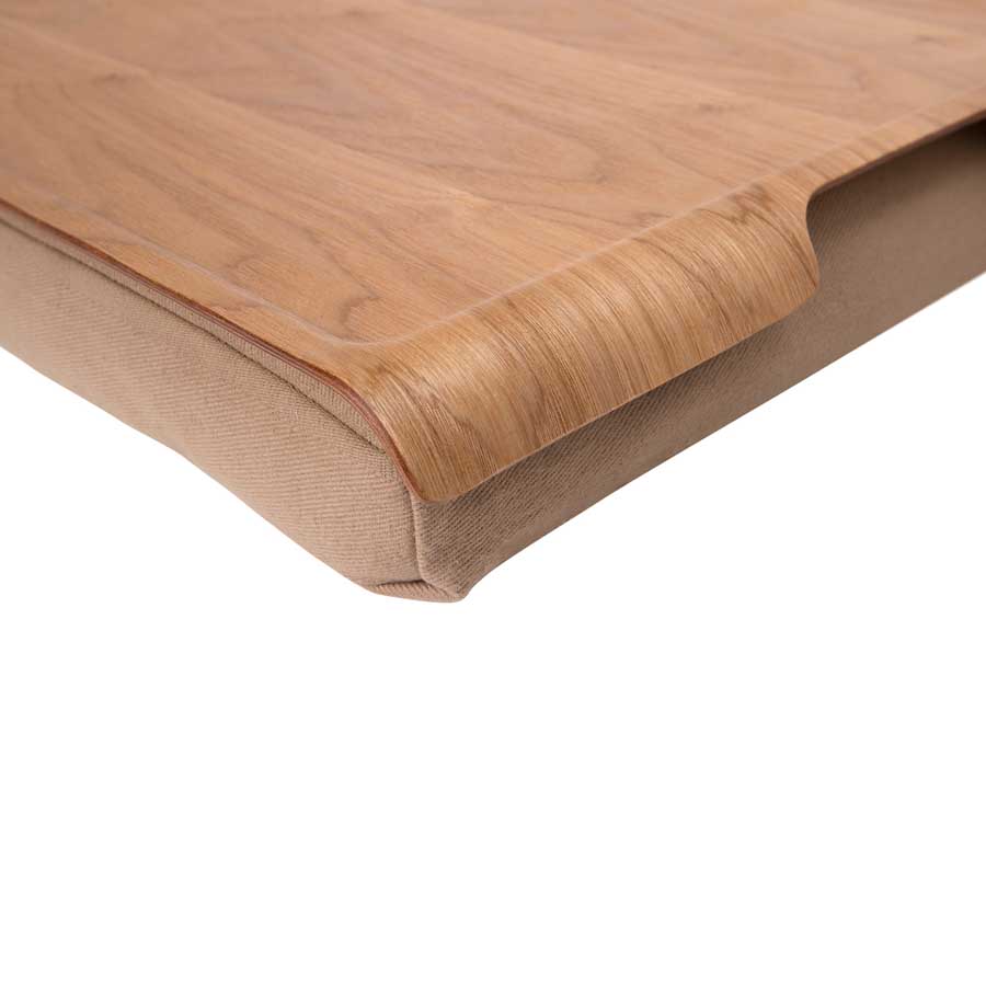 Laptray. Willow wood Natural cushion. Lacquered surface
