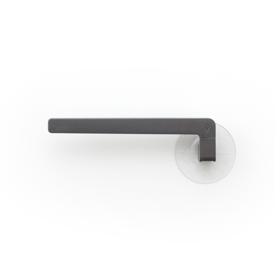 Suction Dishcloth Hanger. Suction Cup Fastener - Graphite Gray. 17,8x6,3x2,2 cm. Plastic - 2