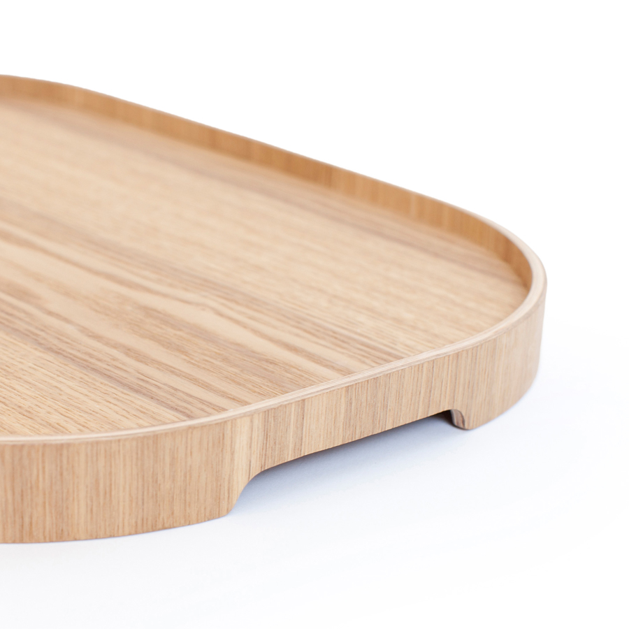 Serving Tray Anti-Slip CurveLine. Large - Willow wood. 47x34x3 cm. (Fraxinus mandschurica), - 8