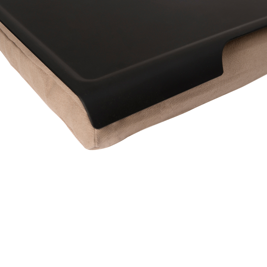 Laptray Anti-Slip. Large - Black / Natural cushion. 46x38x6,5 cm. Plastic, cotton - 6