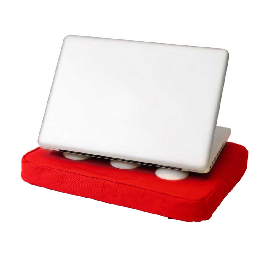 Surfpillow for laptop - Red/White 37x27x6 cm. Cotton, silicone - 1