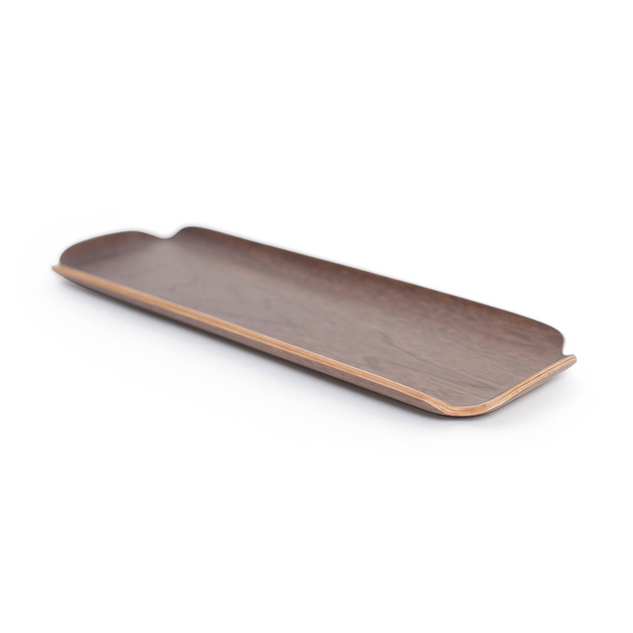 Oil And Water Resistant Wood Countertop Tray for Kitchen/Serving Tray. Walnut Wood Tray LEAF Satin matt finish