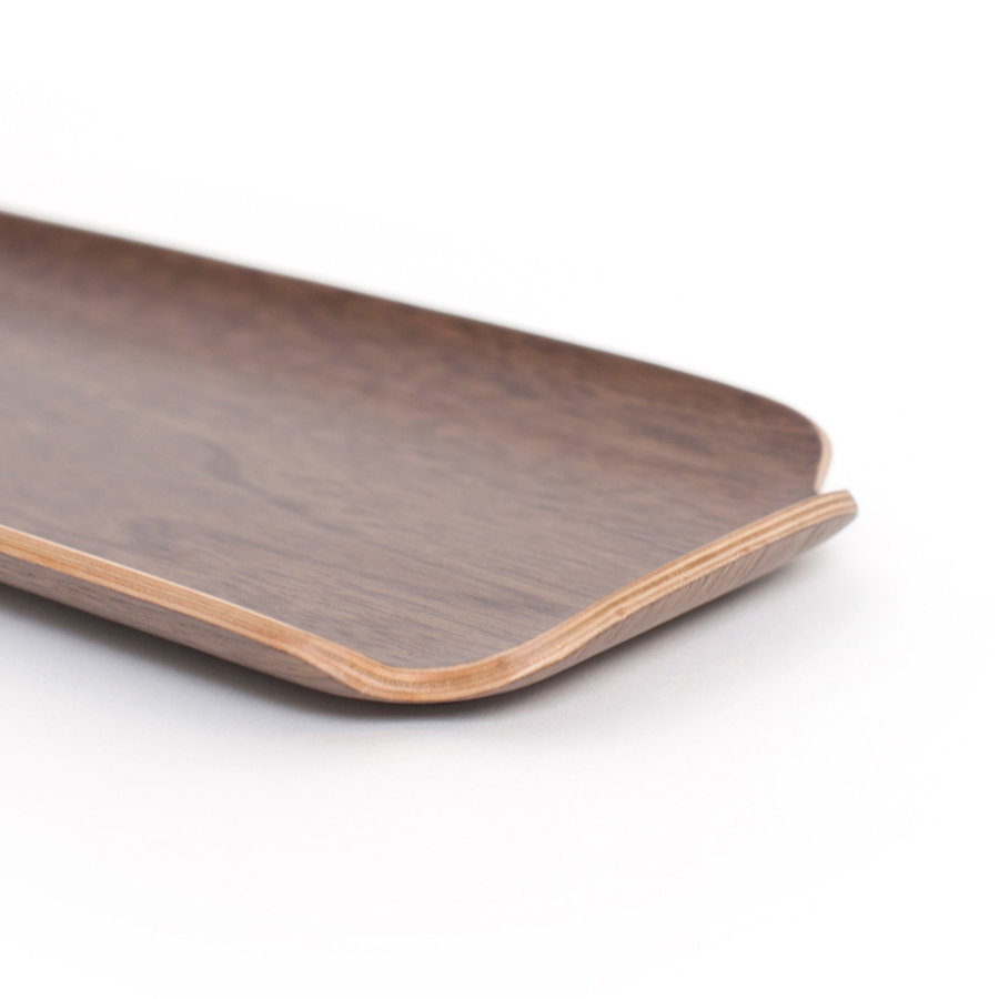 Oil & Water Resistant Wood Countertop Tray for Kitchen/Serving Tray. Walnut Wood Tray LEAF - Walnut wood. Satin matt finish. 33x11,5x1,5 cm. Walnut (Juglans nigra, from USA) - 9