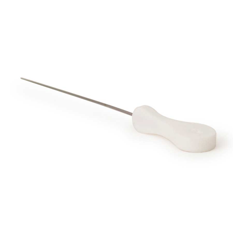 Potato and Cake Tester Air White. Silicone, stainless steel