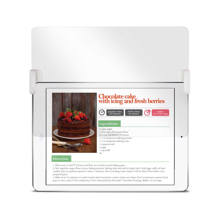 Kitchen iPad Screen Shield for iPad generation 2, 3, 4. Transparent