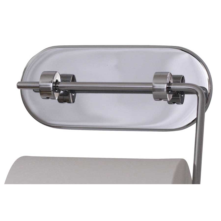 Round Toilet Roll Holder. Suction cup mount. - Polished. 12,5x5 cm. Chromed stainless steel  - 3